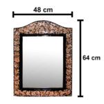 Price and Buy Engraved Persian Copper Mirror Frame & Candlesticks Set – King Design - Image 6