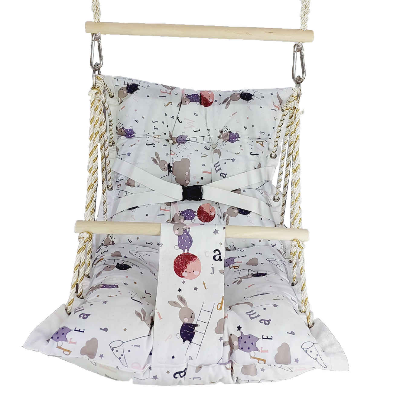 Price and Buy Ergonomic Baby Hammock Swing – Breathable Fabric with Wooden Frame - Image 6