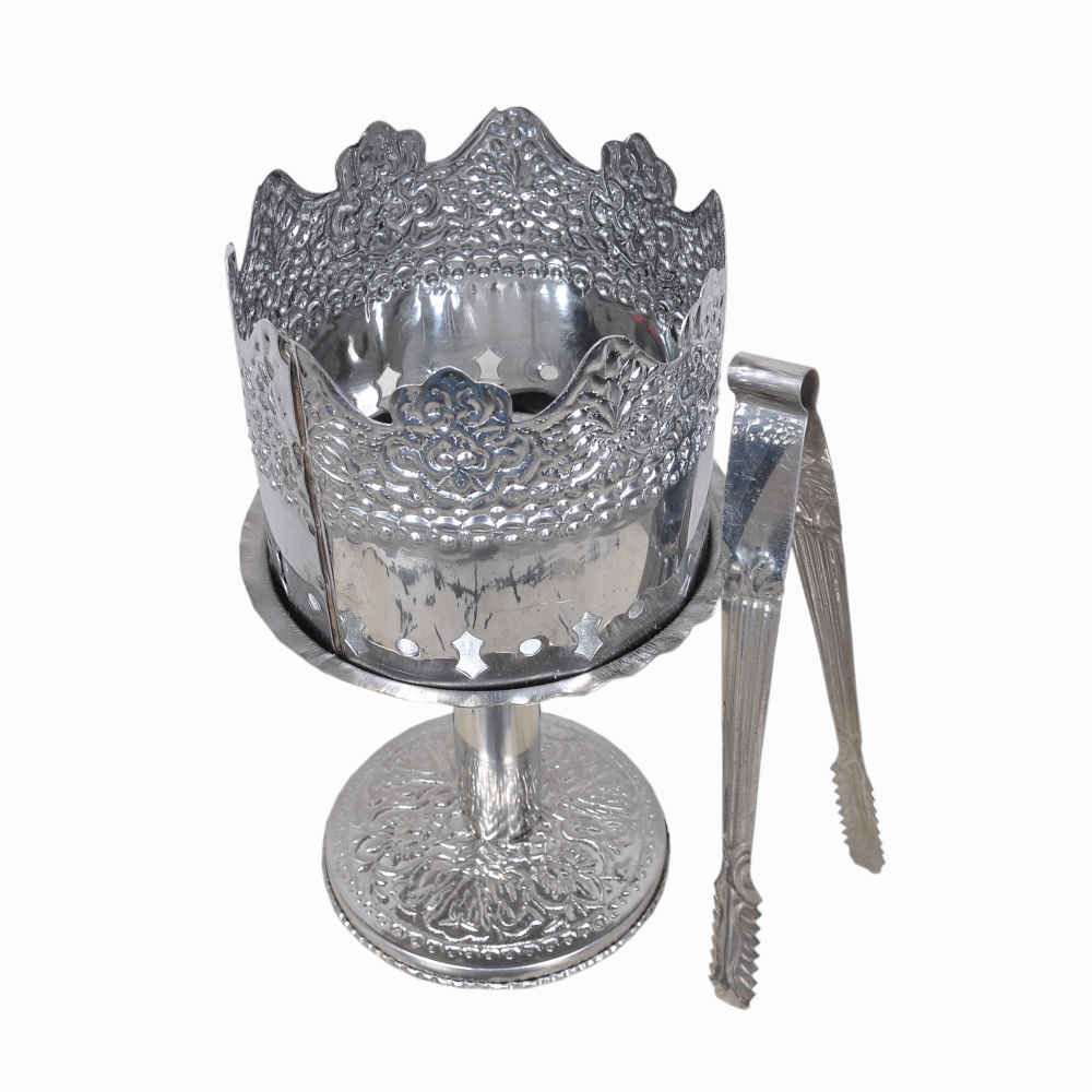 Price and Buy Esfand and Bakhoor Burner – Classic Steel Rumi Design - Image 3