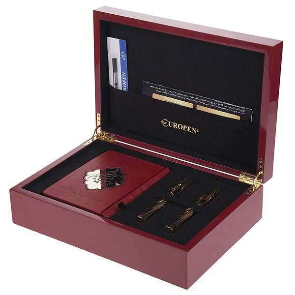 Price and Buy Europen Khayyam Gold Coated Rollerball Pen & Fountain Pen Gift Set - Image 3