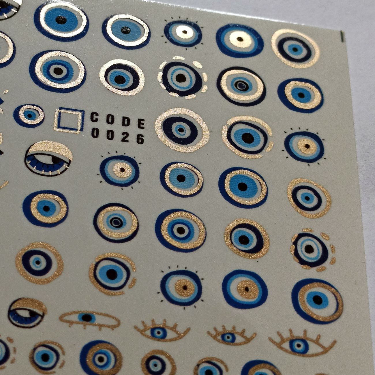 Price and Buy Evil Eye Nail Stickers Fashionable Designs for Strength, Protection, and Style Pack of 4 - Image 3