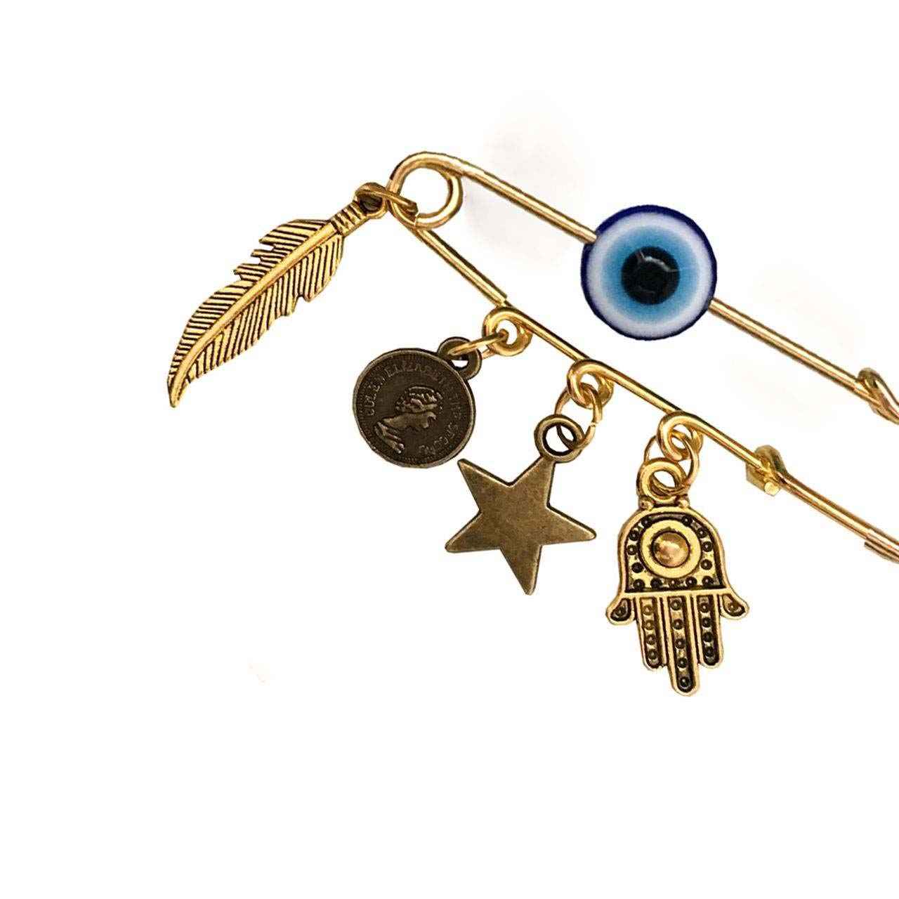 Price and Buy Evil Eye Safety Pin Brooch – Classic Protective Charm - Image 3