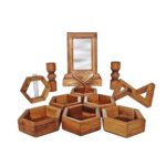 Price and Buy Exquisite Wooden Haft Seen Set with Elegant Geometric Design – A Timeless Persian New Year Display Set of 13
