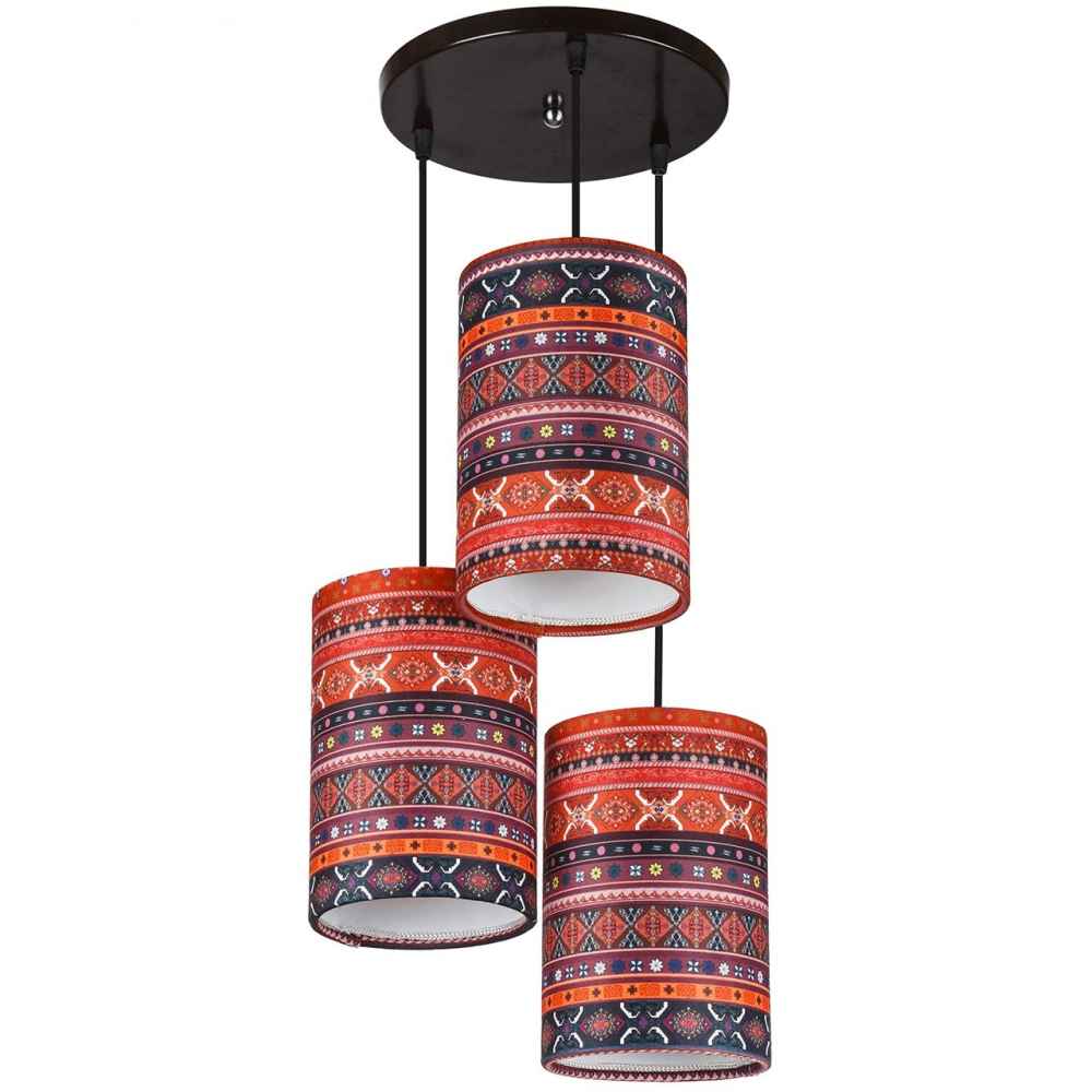 Price and Buy Fabric Cluster Pendant Light with Velvet Cylinder Lampshade Model Donya - Image 4