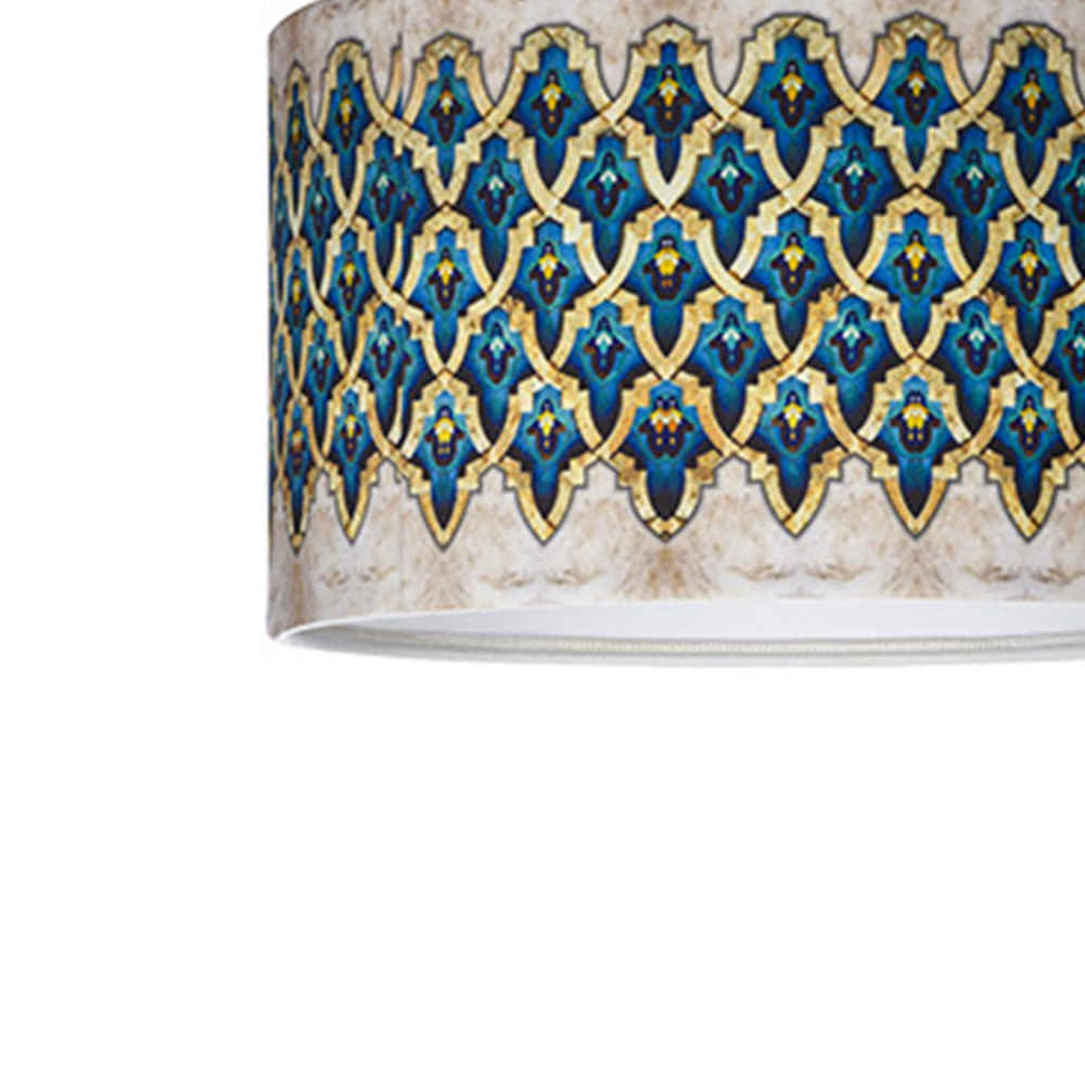 Price and Buy Fabric Pendant Light with Velvet Drum Lampshade Sarvin - Image 3