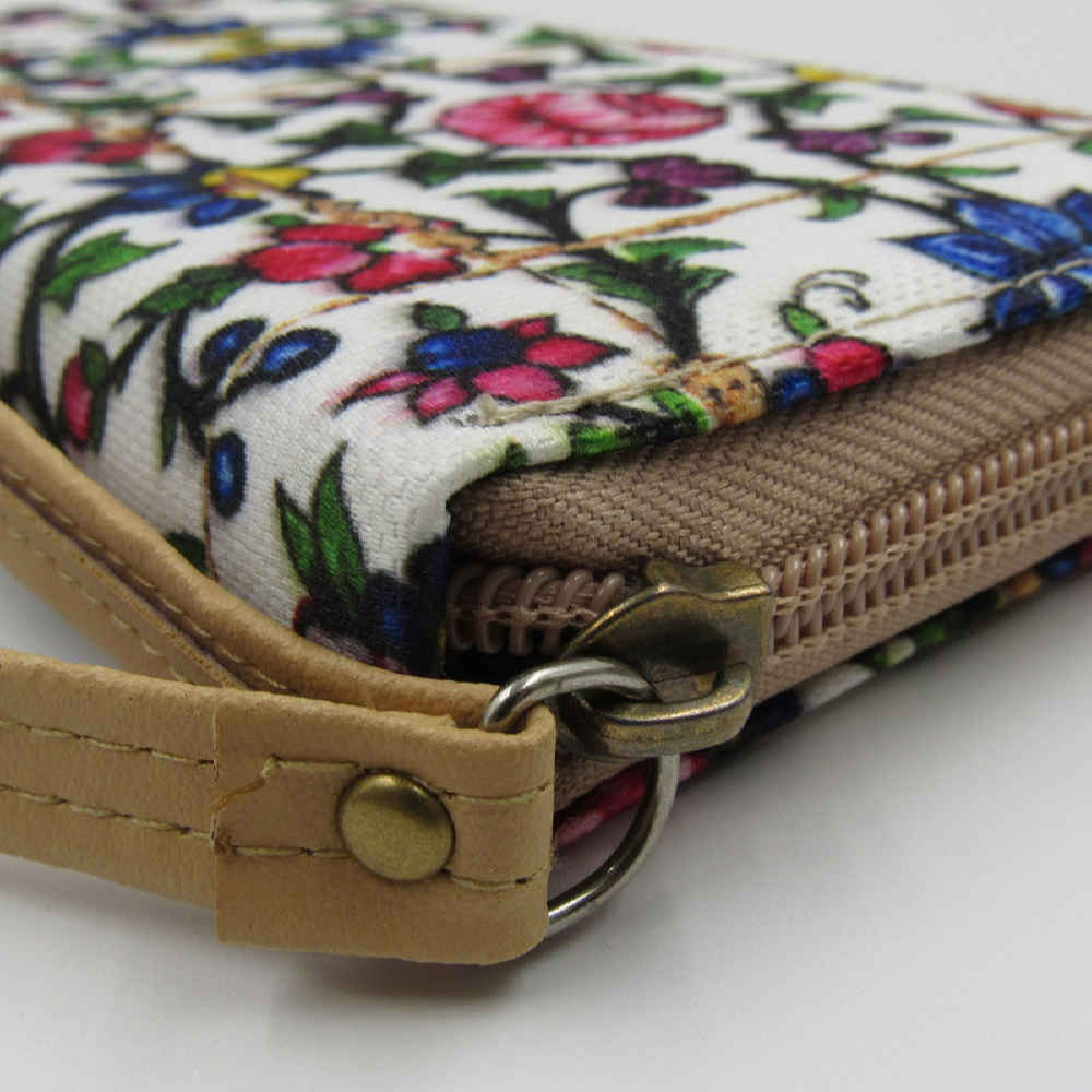 Price and Buy Fabric Wallet for Women with Persian Art-Inspired Nastaran Pattern - Image 4