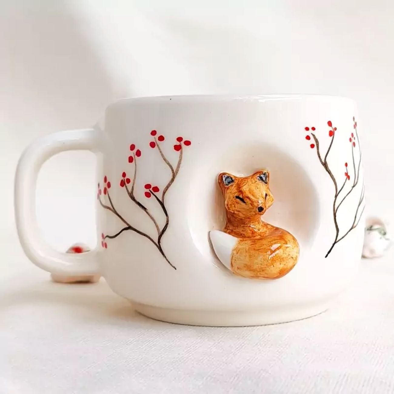 Price and Buy Fantasy Ceramic Mug Fox Model Charming Drinkware for Animal Lovers_6901bb698360b.jpeg Price and Buy Fantasy Ceramic Mug Fox Model Charming Drinkware for Animal Lovers - Image 1