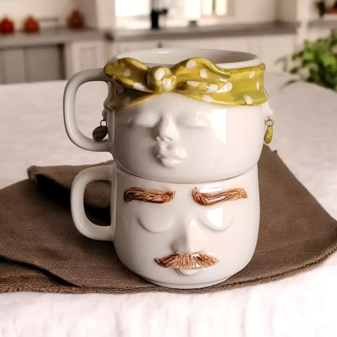 Price and Buy Fantasy Couple Ceramic Mug Set – Elegant Pair Featuring Headband and Earring Details_6901bb20224a3.jpeg Price and Buy Fantasy Couple Ceramic Mug Set – Elegant Pair Featuring Headband and Earring Details - Image 1