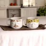 Price and Buy Fantasy Couple Ceramic Mug Set – Elegant Pair Featuring Headband and Earring Details - Image 3
