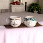 Price and Buy Fantasy Couple Ceramic Mug Set – Elegant Pair Featuring Headband and Earring Details - Image 4
