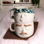 Price and Buy Fantasy Couple Ceramic Mug Set – Elegant Pair Featuring Headband and Earring Details - Image 7