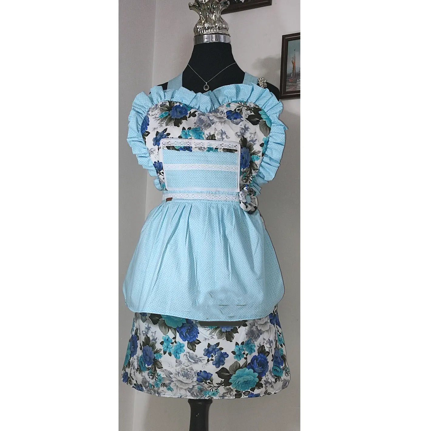 Price and Buy Fantasy Kitchen Apron with Haert Design_690204839260e.jpeg Price and Buy Fantasy Kitchen Apron with Haert Design - Image 1