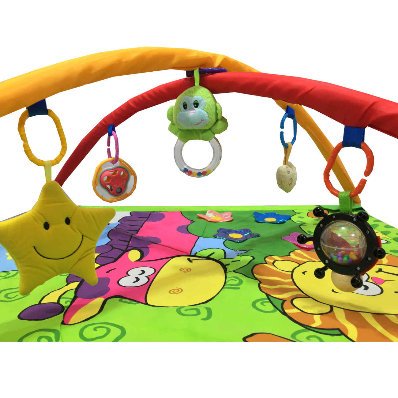 Price and Buy Farm-Themed Baby Play Mat – Soft Washable Activity Mat with Hanging Toys & Music - Image 4