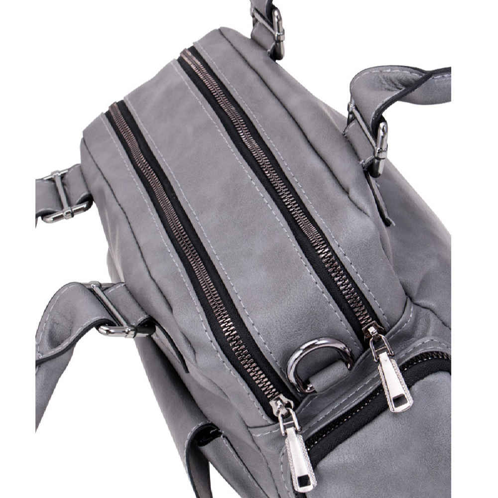 Price and Buy Faux Leather Bauletto Handbag with Top Handle & Long Strap - Image 4