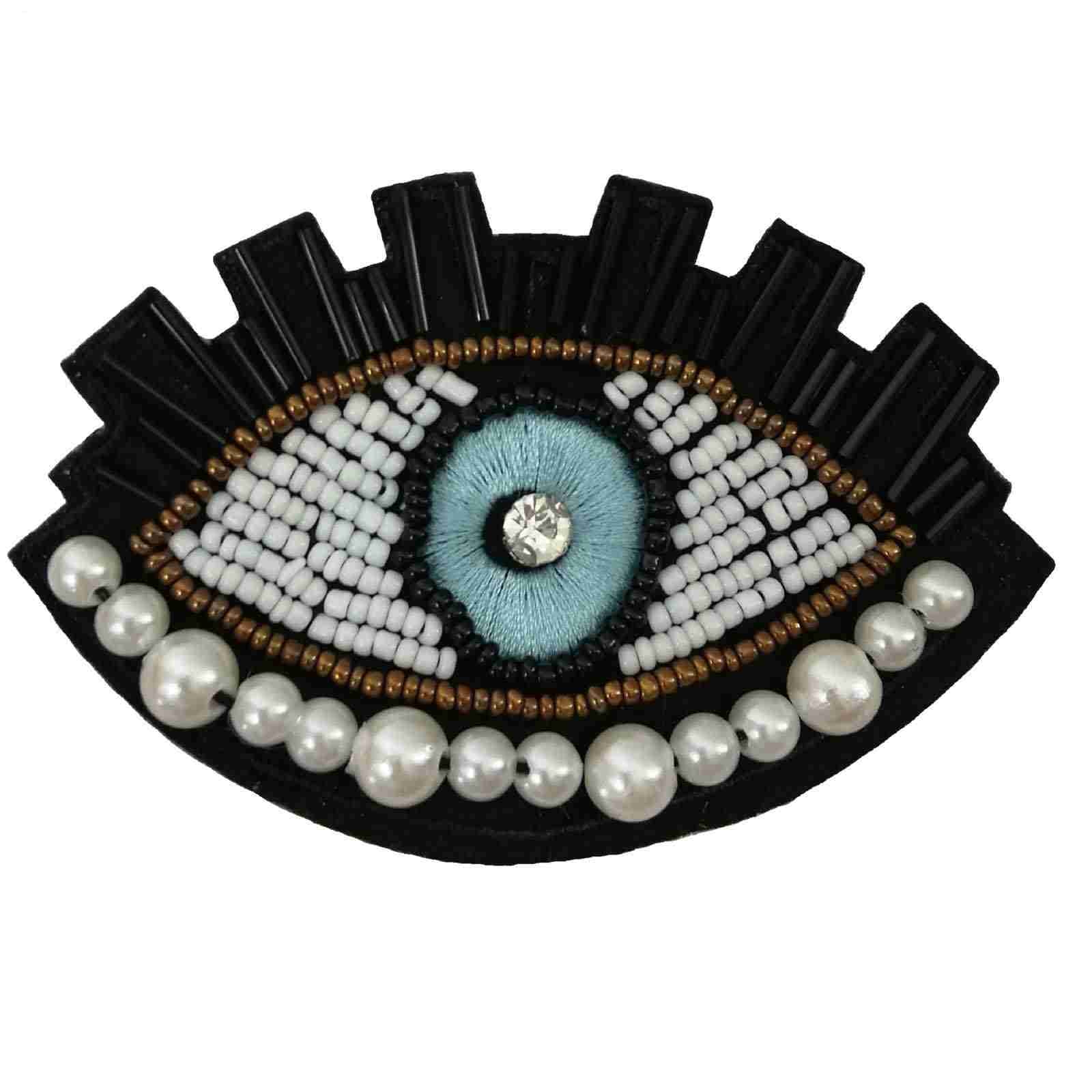 Price and Buy Feminine Beaded Brooch Pin – Blue Eye Design