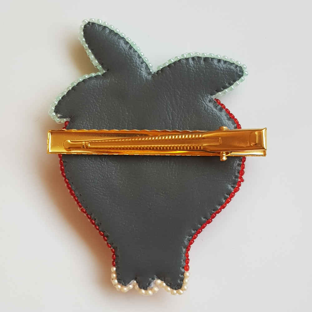 Price and Buy Feminine Beaded Brooch Pin – Pomegranate Design - Image 3