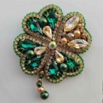 Price and Buy Feminine Beaded Brooch Pin with Flower Design - Image 4
