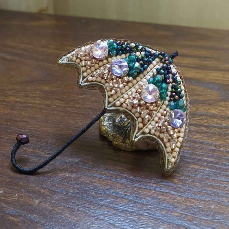 Price and Buy Feminine Handmade Beaded Brooch Pin – Umbrella Design