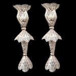Price and Buy Filigree Candlestick Set of Two, Made of Copper and Silver Plated