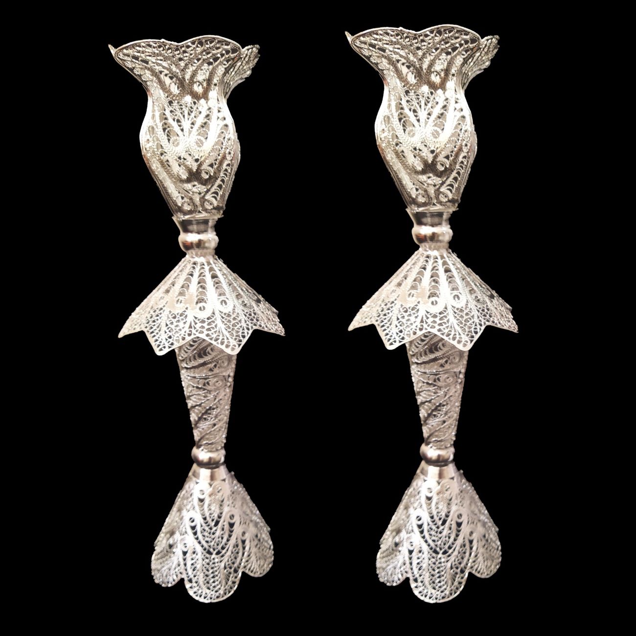 Price and Buy Filigree Candlestick Set of Two, Made of Copper and Silver Plated_690221aa2989b.jpeg Price and Buy Filigree Candlestick Set of Two, Made of Copper and Silver Plated - Image 1