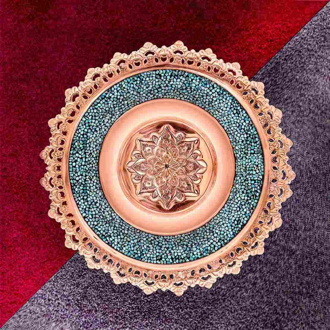 Price and Buy Firuzeh Kubi Decorative Copper Plate Dish - Image 3