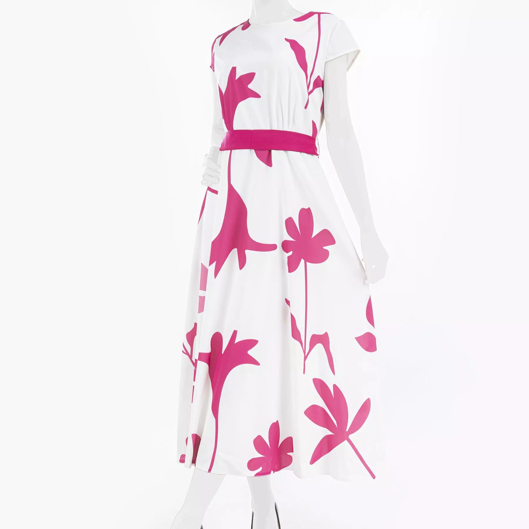 Price and Buy Fit Dress with Belt for Women with Floral Design