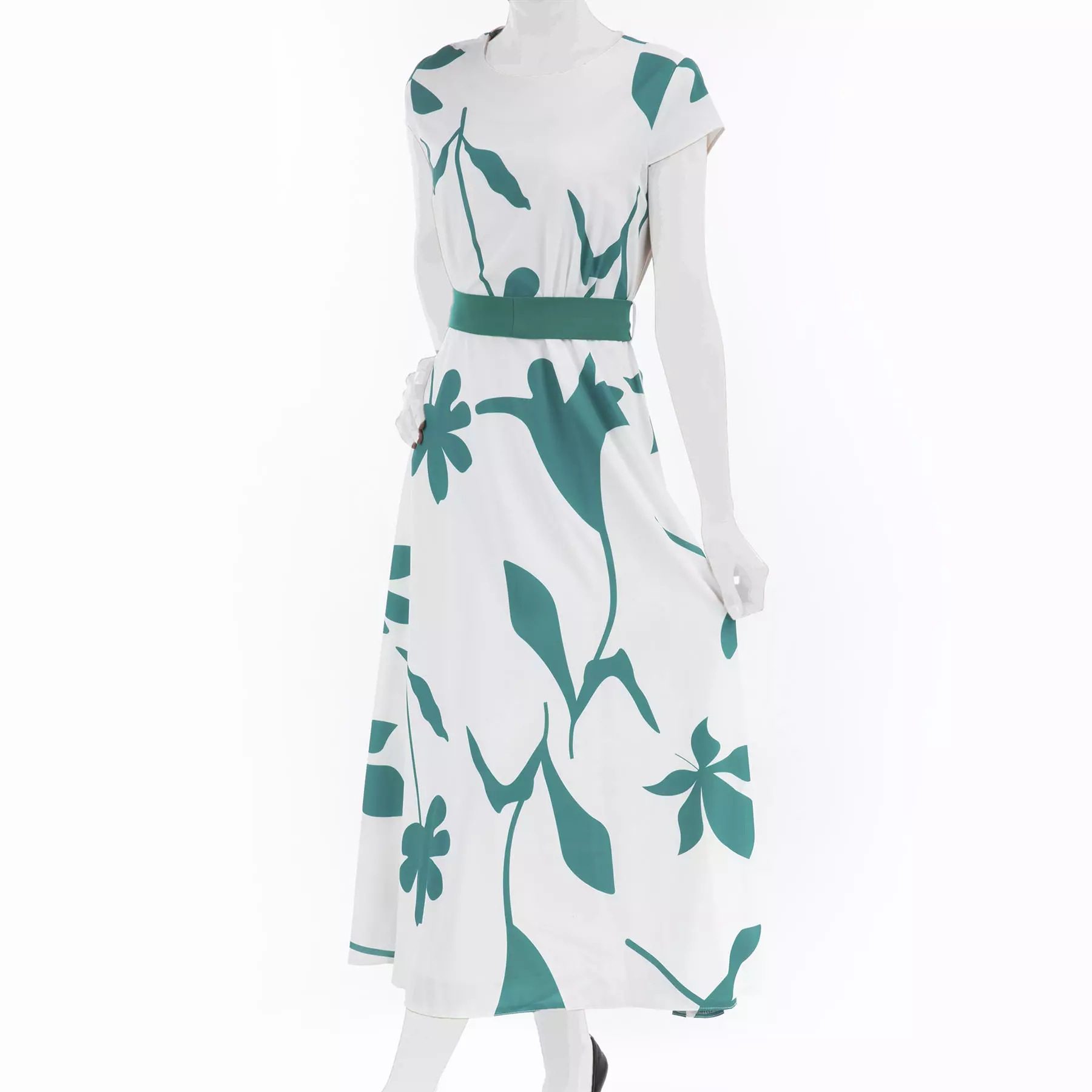 Price and Buy Fit Dress with Belt for Women with Floral Design - Image 7