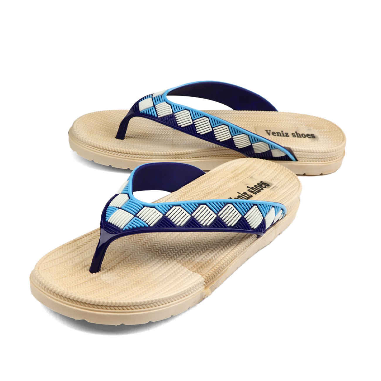 Price and Buy Flip Flop Thong Slippers for Women Checkered Design - Image 4