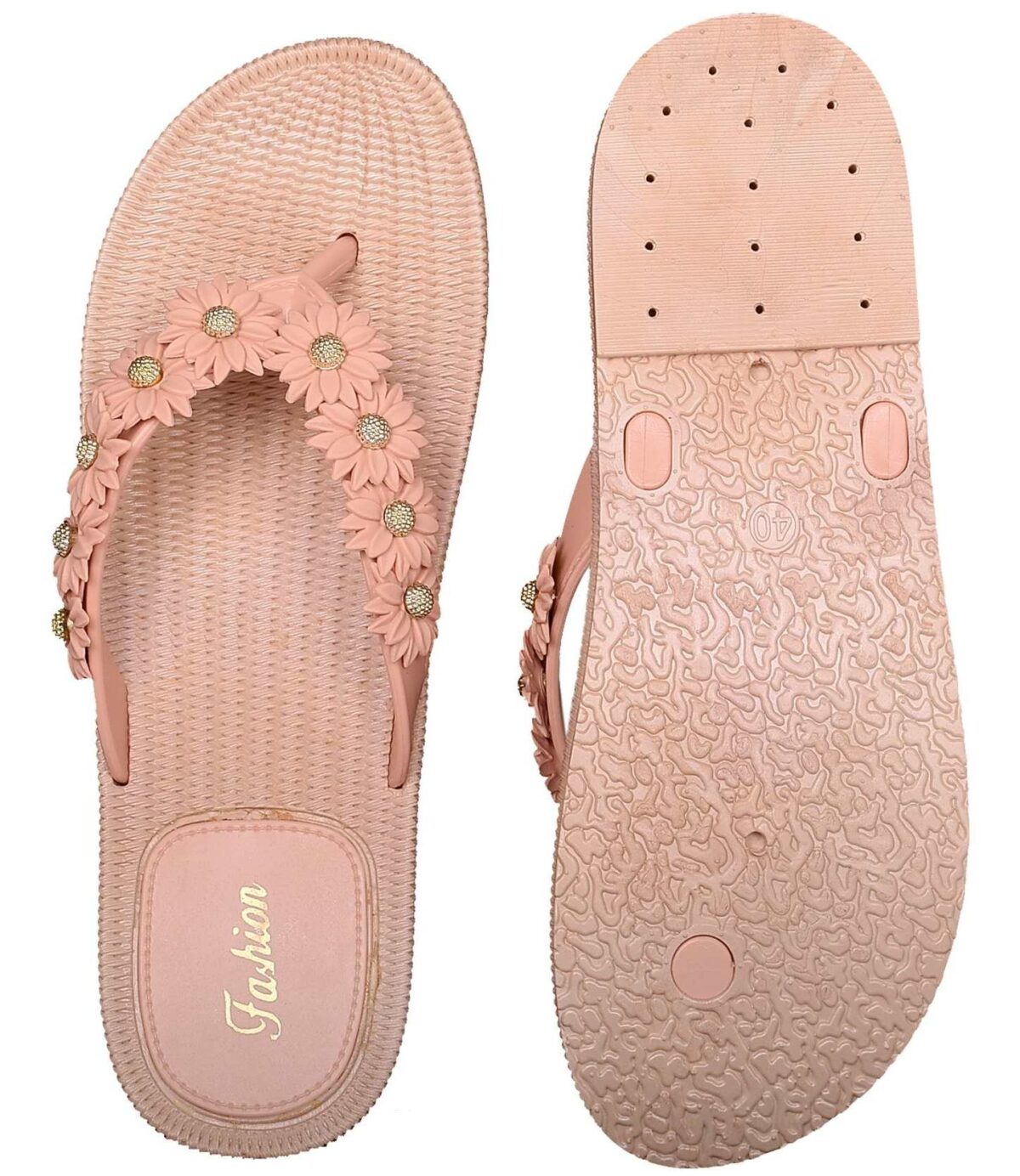 Price and Buy Flip Flop Thong Slippers for Women Non-Slip with Flower Design - Image 3