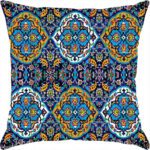 Price and Buy Floor Pillow – Suitable for Cozy Vibe in Any Room with floral Pattern in Navy Blue