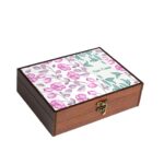 Price and Buy Floral Design Tea Organizer with Divided Sections