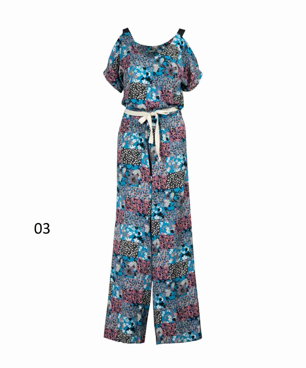 Price and Buy Floral Jumpsuit with Side Belt for Women Paradise - Image 5