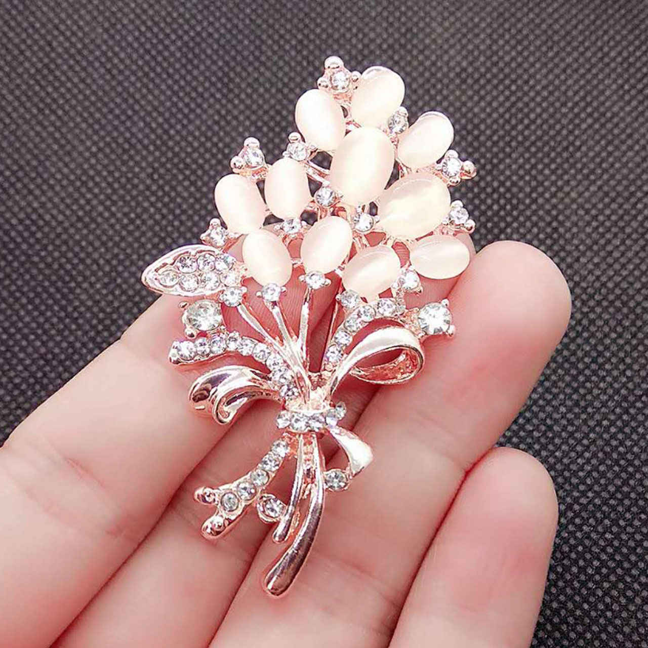 Price and Buy Flower Brooch Pin – Steel Bouquet Style - Image 3