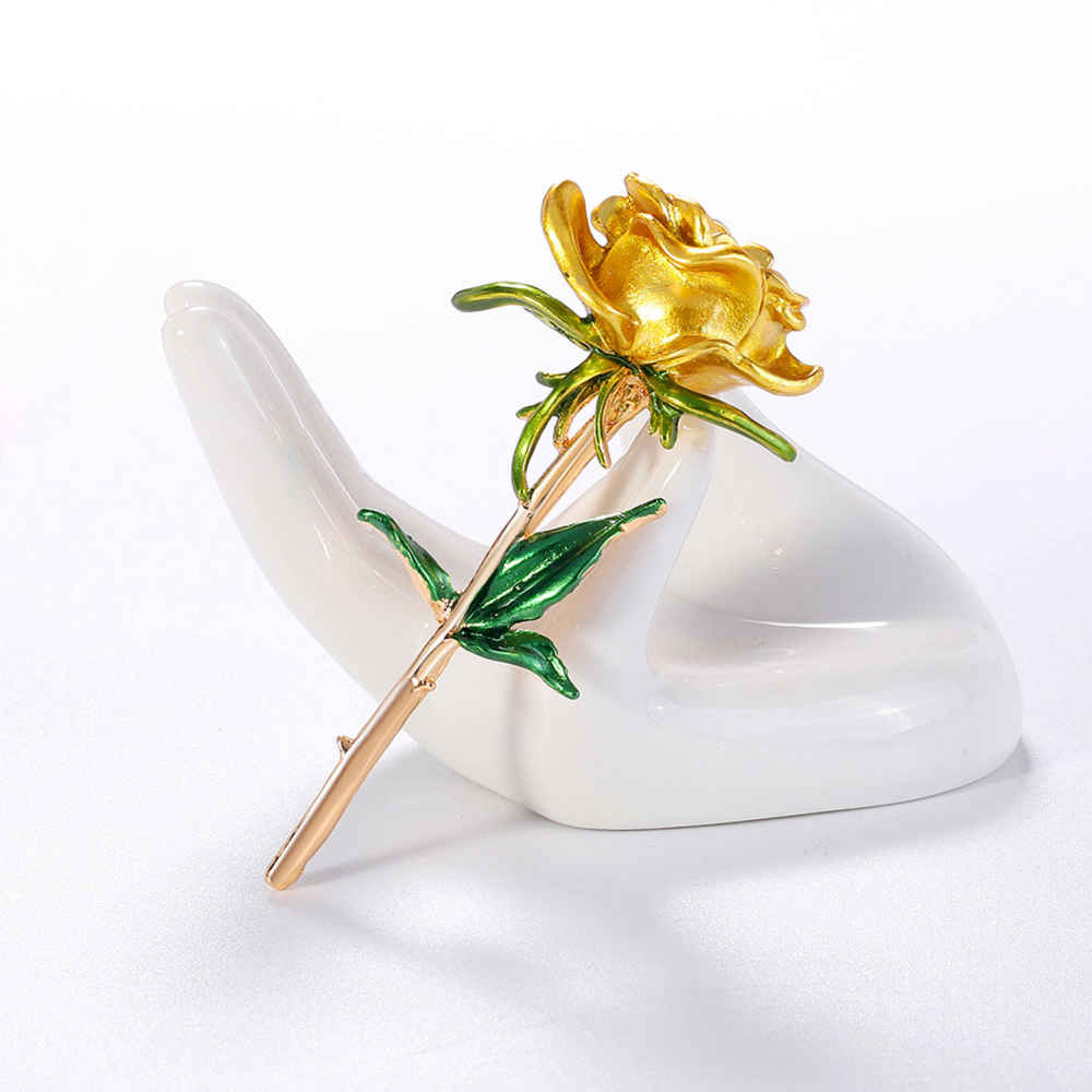Price and Buy Flower Brooch Pin – Steel Rose Design - Image 3