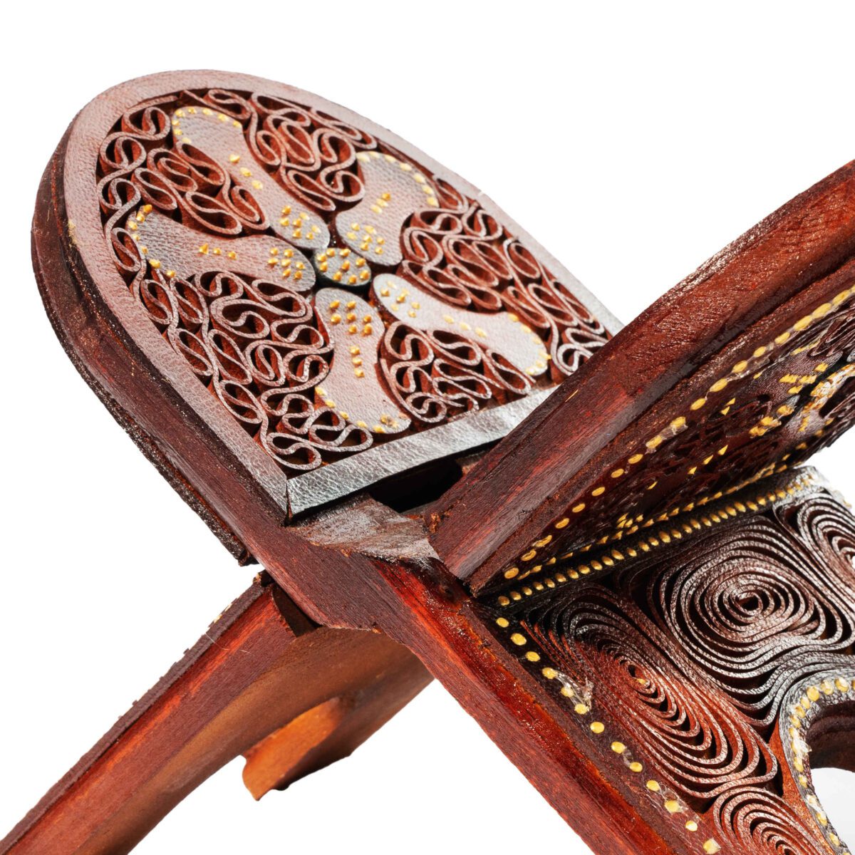 Price and Buy Foldable Wooden Quran Rehal Stand Holder with Camel Leather - Image 3