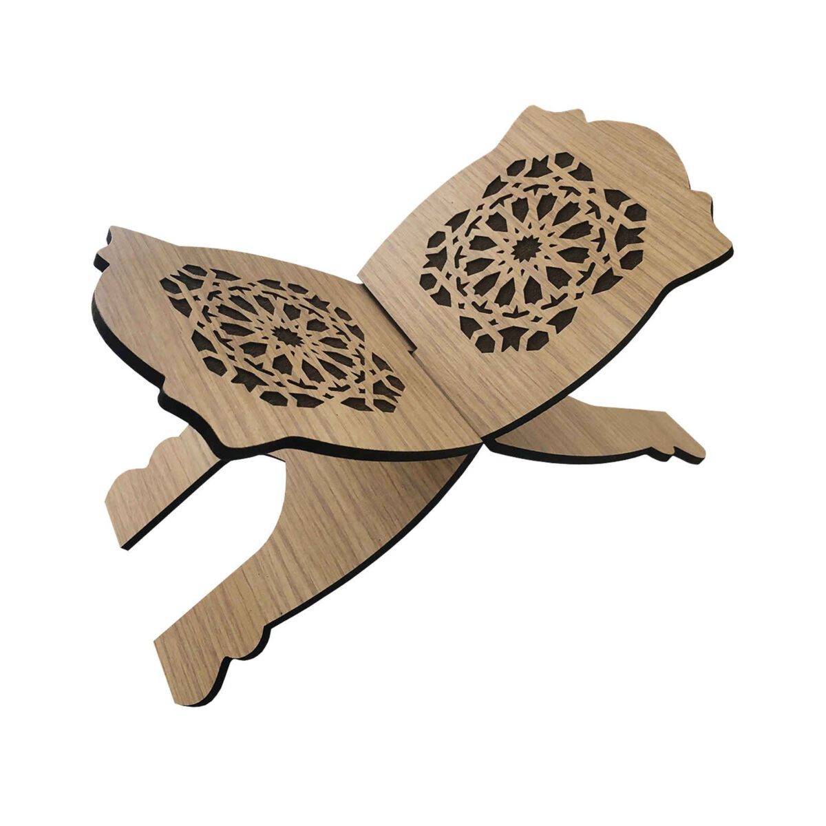 Price and Buy Foldable Wooden Quran Rehal Stand Holder with Intricate Pattern - Image 3