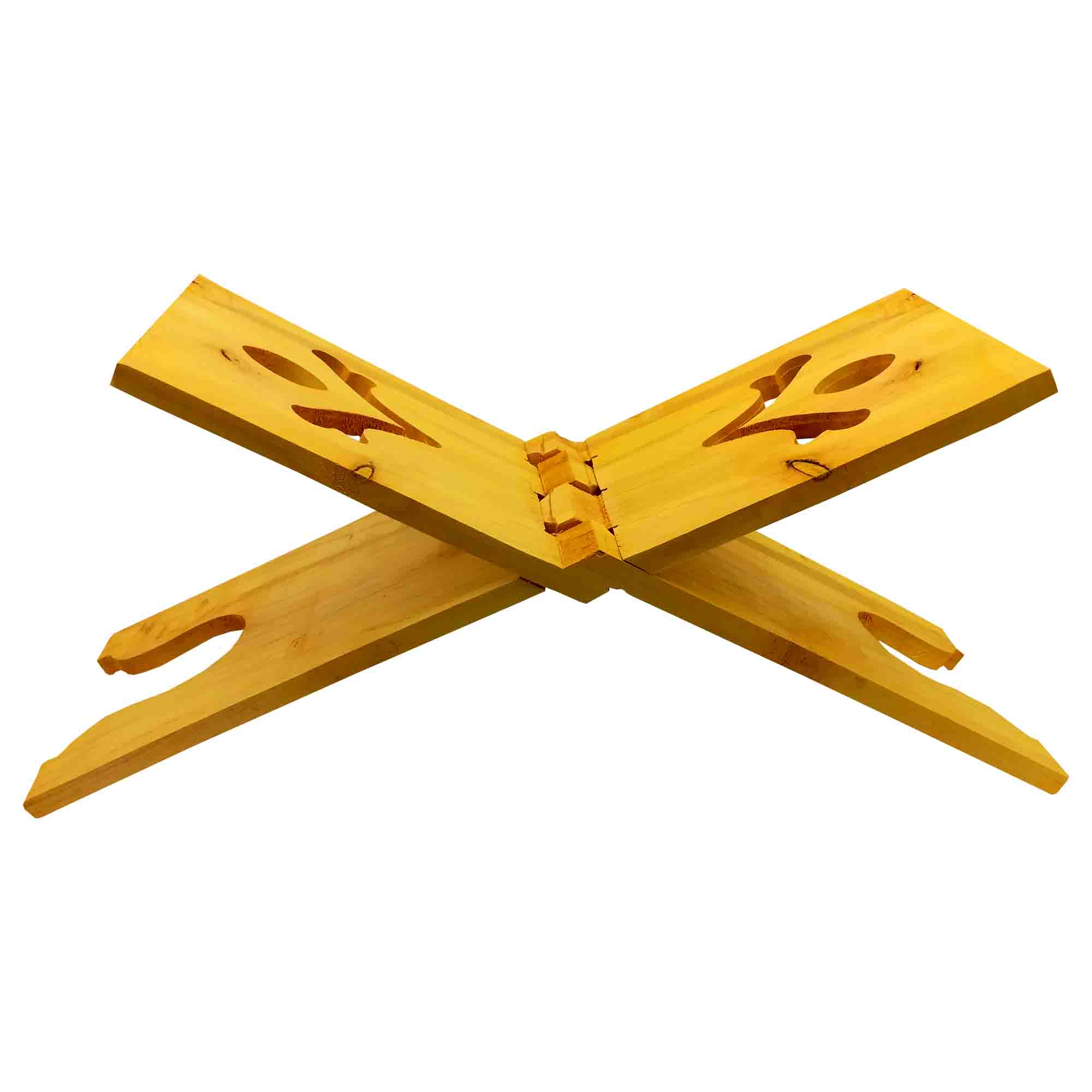 Price and Buy Foldable Wooden Quran Rehal Stand Holder with Tulip Design - Image 3
