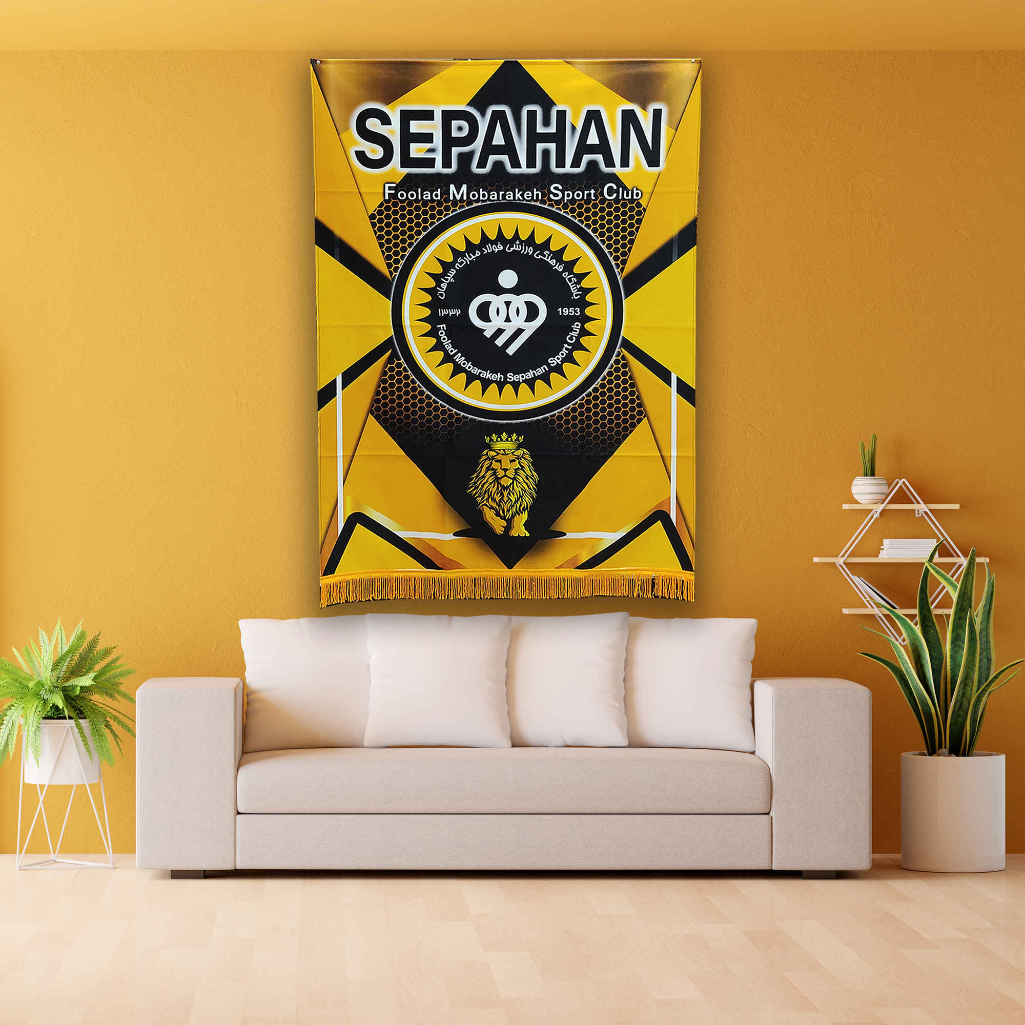 Price and Buy Foolad Mobarakeh Sepahan Sport Club Fan Wall Tapestry - Image 5