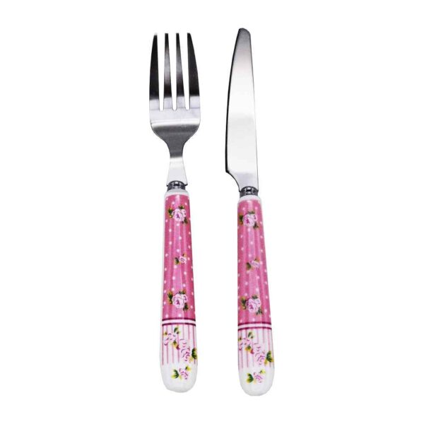 Price and Buy Fork and Knife Flatware Set with Ceramic-handled Model Floral_68fe525052111.jpeg Price and Buy Fork and Knife Flatware Set with Ceramic-handled Model Floral