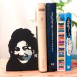 Price and Buy Forough Farrokhzad Portrait Persian Metal Art Bookend – Suitable for Poetry Lovers - Image 3