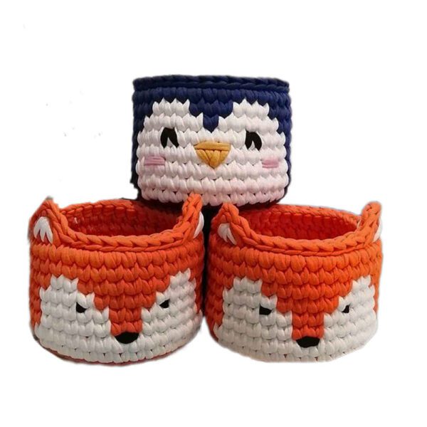 Price and Buy Foxy Set of 3 Crochet Storage Baskets Yarn Model Animals_68fce3f55a80c.jpeg Price and Buy Foxy Set of 3 Crochet Storage Baskets Yarn Model Animals