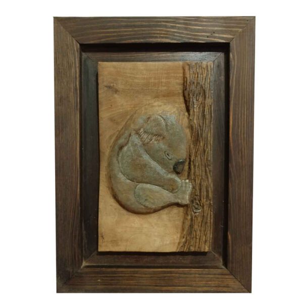 Price and Buy Framed Wood Carved Art Animal Themed Koala_68fbd60dae4e0.jpeg Price and Buy Framed Wood Carved Art Animal Themed Koala