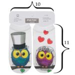 Price and Buy Fun Printed Kids Socks – Bride & Groom Owl Design - Image 3