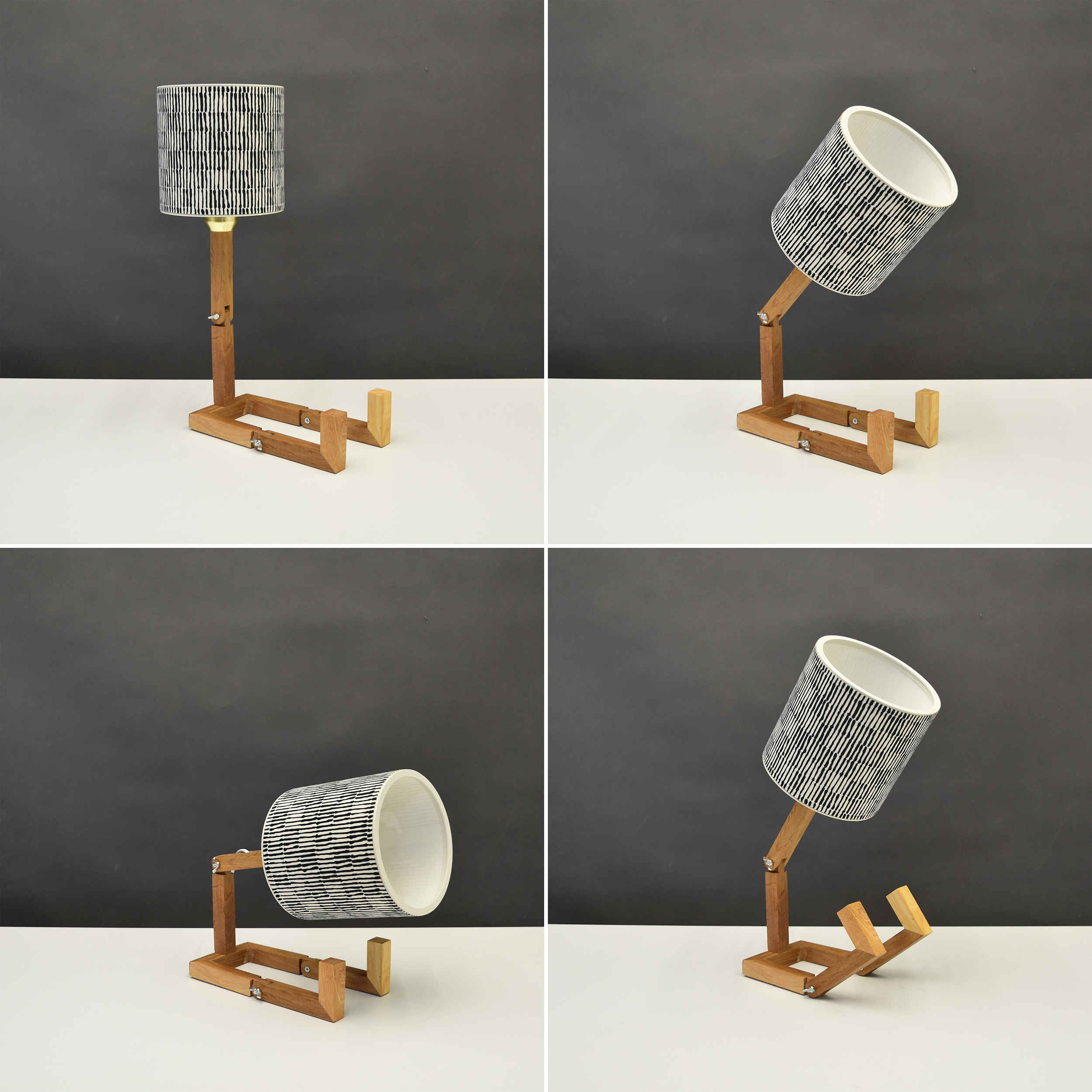 Price and Buy Funky Robot Desk Lamp – with Striped Pattern Handcrafted - Image 3