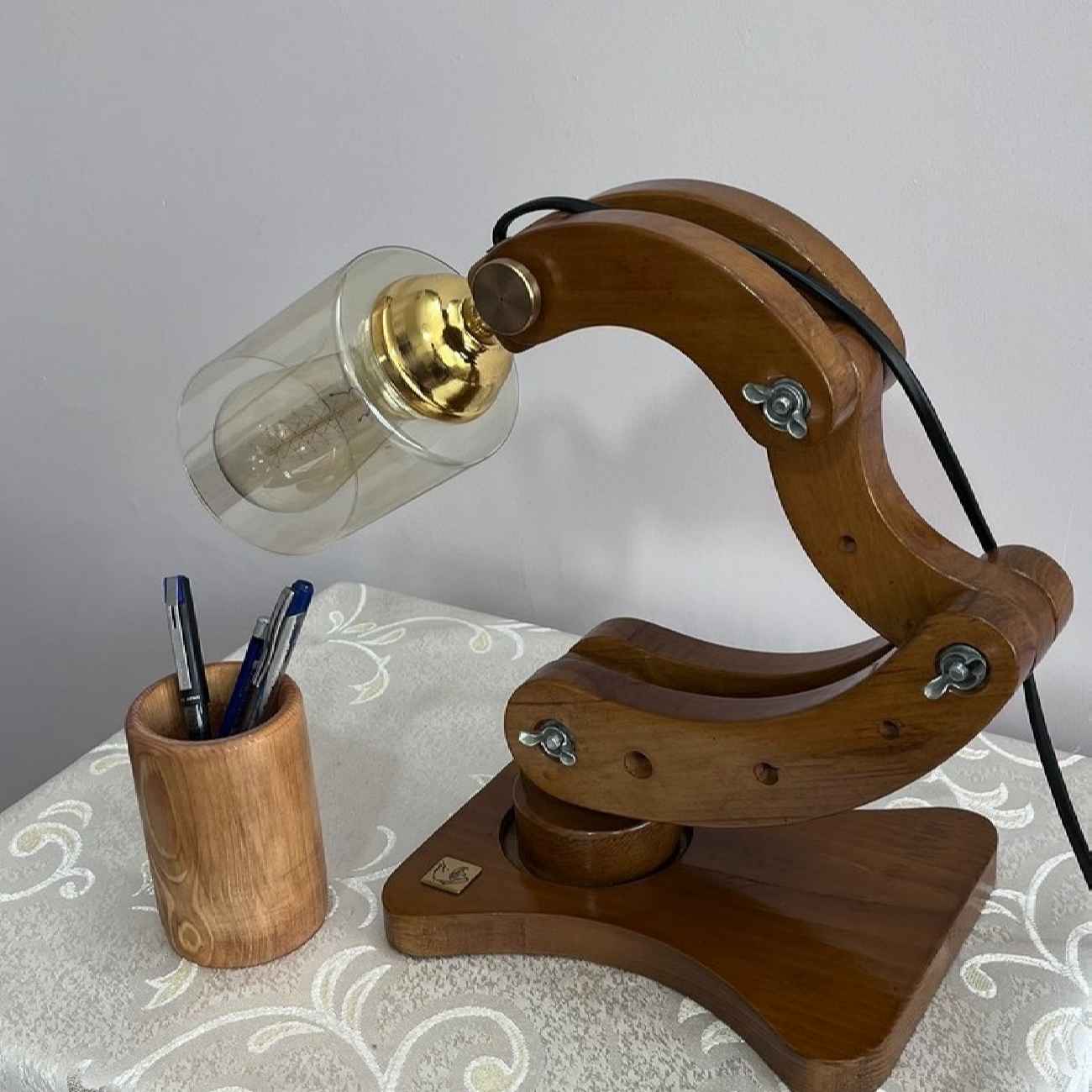Price and Buy Funky Wooden Adjustable Desk Lamp – Ideal Lighting Solution for Work and Study - Image 4