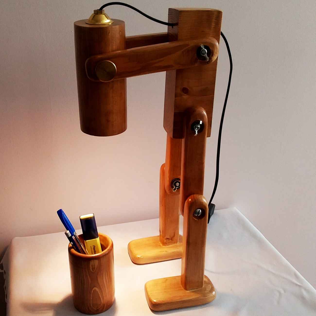 Price and Buy Funky Wooden Adjustable Desk Lamp With Organizer – Perfect Lighting for Home Office & Study - Image 4