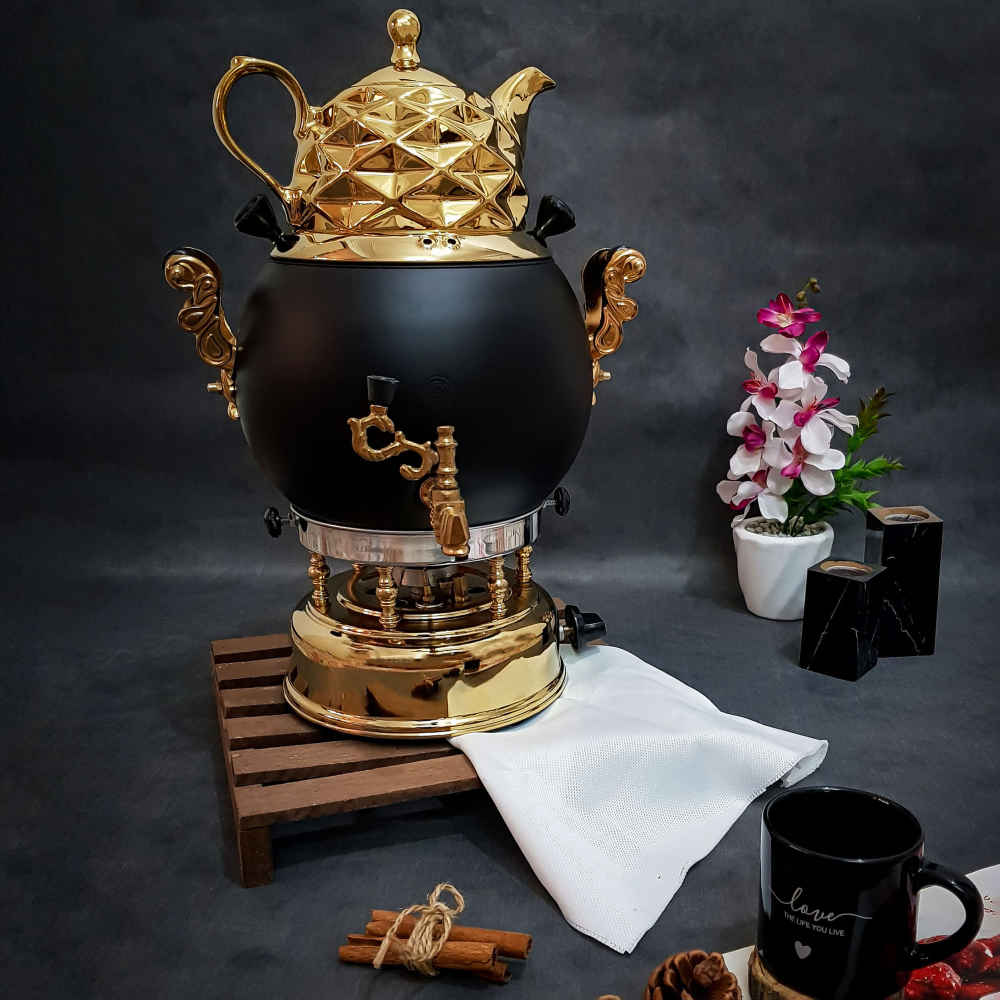 Price and Buy Gas Samovar Tea Maker with Teapot Modern Geometric Design 6-Liter - Image 3