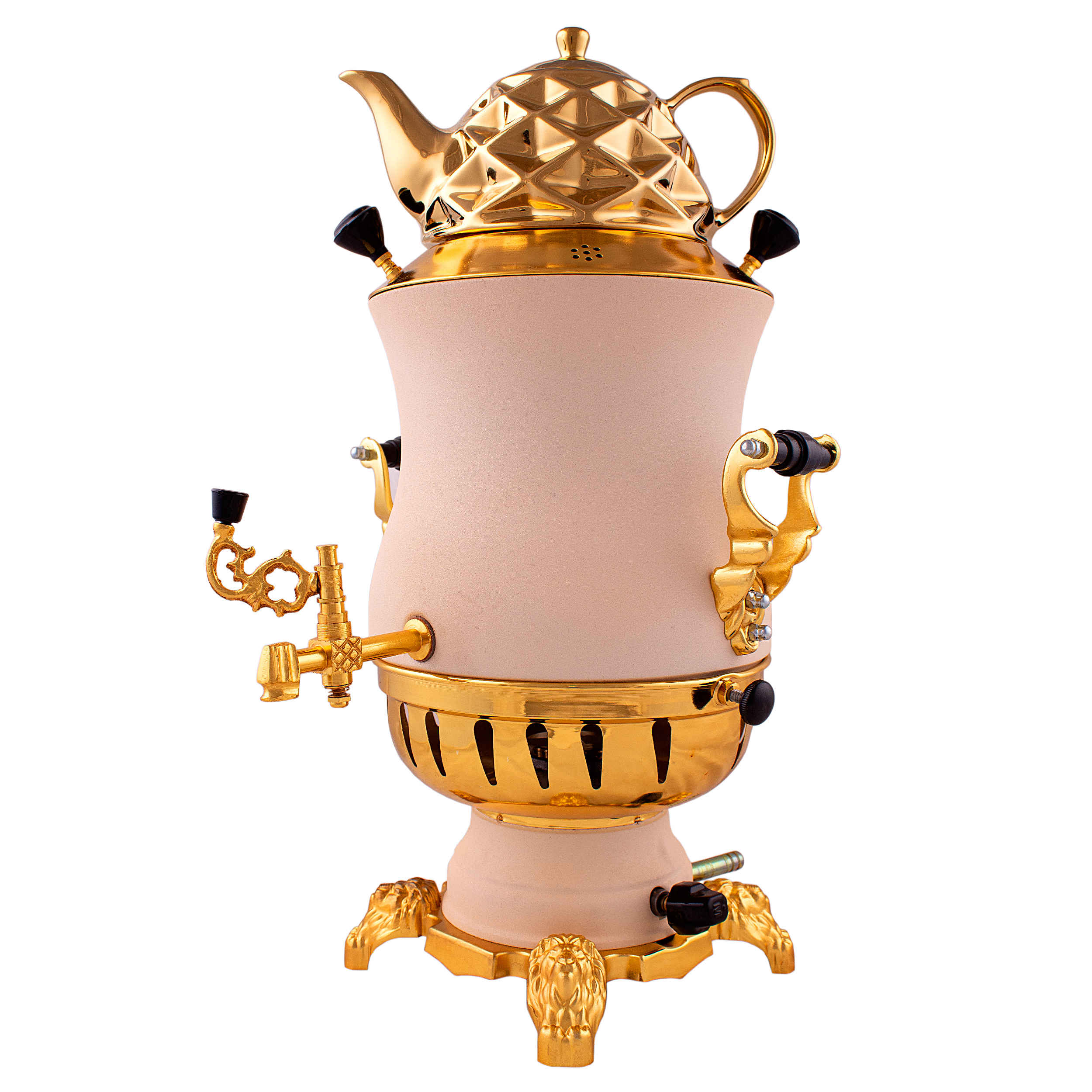 Price and Buy Gas Samovar Tea Maker with Teapot Modern Geometric Design 6-Liter - Image 6