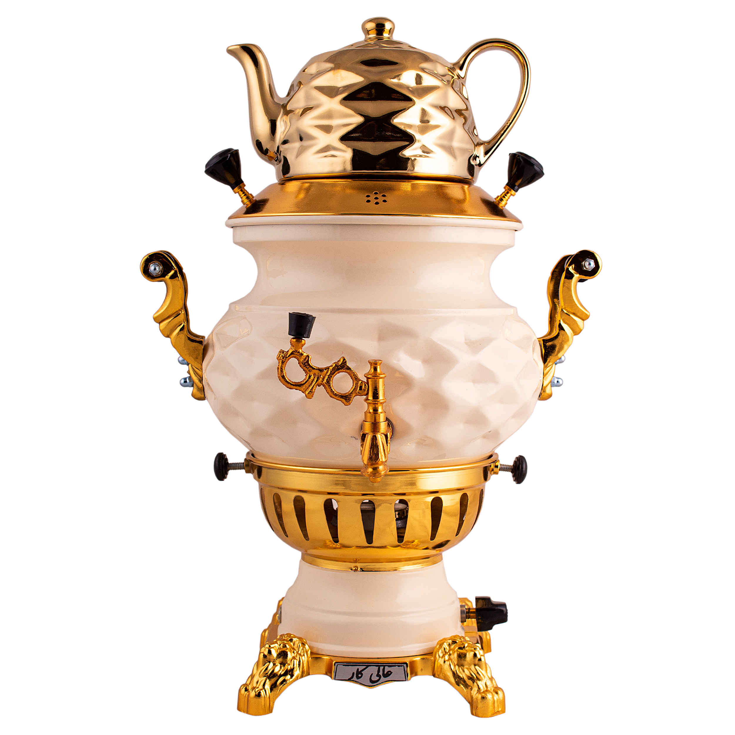 Price and Buy Gas Samovar Tea Maker with Teapot Modern Geometric Design Model Afrina 6-Liter