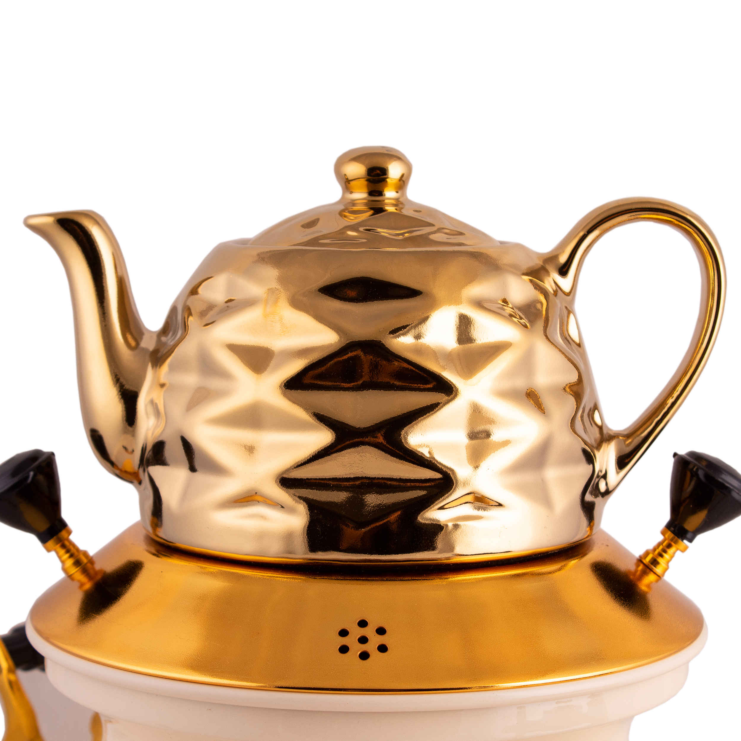 Price and Buy Gas Samovar Tea Maker with Teapot Modern Geometric Design Model Afrina 6-Liter - Image 3